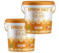 Scented Epsom Bath Salts 20kg - Sunshine with Rosemary, Grapefruit, Orange & Other Essential Oil | 100% Natural Magnesium Sulphate | Infused Bath & Foot Soak for Sleep, Stress Relief & Muscle Recovery