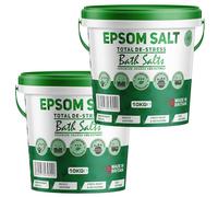 Scented Epsom Bath Salts 20kg - Total De-Stress with Geranium, Orange & Nutmeg Essential Oils | 100% Natural Magnesium Sulphate | Infused Bath & Foot Soak for Sleep, Stress Relief & Muscle Recovery