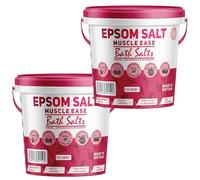 Scented Epsom Bath Salts 25kg - Muscle Ease with Ginger, Lemongrass & Rosemary Essential Oils | 100% Natural Magnesium Sulphate | Infused Bath & Foot Soak for Sleep, Stress Relief & Muscle Recovery
