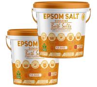 Scented Epsom Bath Salts 25kg - Sunshine with Rosemary, Grapefruit, Orange & Other Essential Oil | 100% Natural Magnesium Sulphate | Infused Bath & Foot Soak for Sleep, Stress Relief & Muscle Recovery