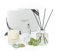 Scented Gift Box with Candle, Reed Diffuser, and Room Mist, Aromatherapy Essential Oils, Long Lasting Fragrance, Made in The UK (Pure Lavender) (150g, 100ml, 30ml) - Valentte