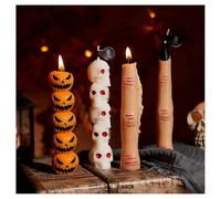 Scented Halloween Scented Candles Set,Skull, Pumpkin ,Finger Shaped Candles ,English Pear, Chamomile & Velvet Rose for Halloween Party Decor Gift【5A-Grade Scented Candles】