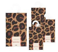 Scented Hanging Sachet - Set of 4 Jasmine - Leopard Print Design