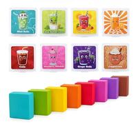 Scented Kneaded Erasers, 40 Pack Kneadable Erasers with Plastic Cases, 8 Colors 8 Scents, Moldable Eraser Putty for Drawing Sketching Drafting Writing (Drink-Themed)