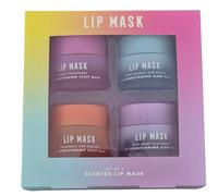Scented Lip Conditioning Sleep Mask Set, 4 Flavours - Sweet Strawberry, Mango Papaya, Grapefruit Orange, Berry Blackberry