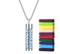 Scented Necklace, A Constant Reminder of Your Shared Love, Aromatherapy Locket Pendant Necklace, Retro Hollow Oil Diffuser Necklace for Women and Necklaces Genuine Leather for Men, metal, No gemstone