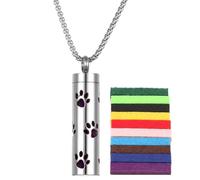 Scented Necklace - Stainless Steel Perfume Pendant, Aromatherapy Oil Diffuser Jewelry, Reusable Tampons Necklace | Soothing Wellness Accessories System, Trans Solution, Se référer au descriptif, Refer