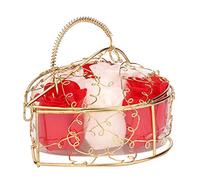 Scented Rose Petals Soap Decoration for Wedding Bathroom, Home Accessories with Heart-Shaped Elements to Stylish Design of Your Kitchen as well as Dining Room Bar Areas (Red, One Size)