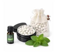 Scented Sachets Wardrobe Fragrance Solution Without Electricity Reusable Ceramic Balls Set with Bag Box for Drawers Car Bathroom Natural Freshness Various Fragrances