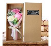 Scented Soap Flower Bouquet - Forever Scented Carnation Bouquet with Gift Box, Scented Bath Soap for Wedding | Mother's Day Gift, Years