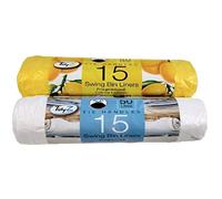 Scented Swing Bin Liners 30 Tie Handle Bin Liners 50L Bin Bags Lemon & Fresh Linen Fragrance