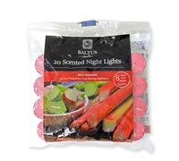Scented Tea Light Candles Wild Rhubarb 20pcs Mini Wax Night Lights 8hrs Burn