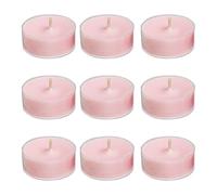 Scented Tealight Candles Bag | 4 Hour Burn Time | Standard Size D3.8 x H1.9cm | Three Tone Coloured Wax & Aluminium Cups | Pack of 12 Tea Lights Scent (Pear and Fig)