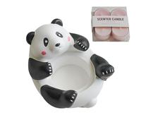 Scented Tealight Candles - Cute Panda Statue Holder with 4 Scented Tealight Candles | Votive Candle Stand, Decorative Tea Light Candle Tray for Dinning Living Room Table Decor