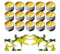 Scented Tealight Candles - Mimosa Flower Cocktail - Up to 4 Hour Burn - 30 Pack Yellow Tea Lights