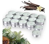 Scented Tealight Candles - Warming Cedarwood & Vanilla - Up to 4 Hour Burn - 30 Pack