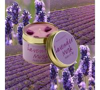 Scented Tinned Candle Lavender Marjoram Scent Heart Decor Home Fragrance Gift