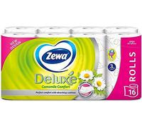 Scented Toilet Paper Rolls - Bulk Toilet Tissues Multipack Camomile 16 Roll Per Pack 3-ply - 145 Sheets with Flushable Tube