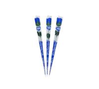 Scented valentine rose, pack of 3 flowers, blue,purple,pink,red artificial single flower (Blue)
