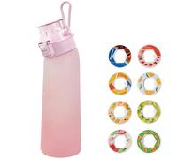 Scented Water Bottle with 8 Flavor Pods, 700ml/22oz Fruit Infuser Bottle 0 Sugar 0 Calorie, Leak-Proof Aroma Drinking Cup for Gym, Hiking, School & Office, BPA-Free Reusable Fitness Water Bottle
