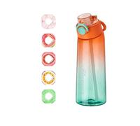 Scented Water Cup, 26 Fruit Flavours 900ml Large Capacity Water Bottle, Pink Green, Blue Purple, Orange Green, Black, Yellow Pink Five Colours of Water Cup Suitable for Home Outdoor Sports ,Orange