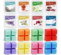 Scented Wax Melts, Soy Wax Warmer Cubes, 8 Scents of Jasmine, Mint Lavender, Wild Berries, Blood Orange, Lemongrass, Rose Petal, Dried Linen, Sea Breeze, Gift Set for Women, Mother's Day