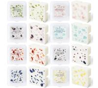Scented Wax Melts with Crystal Energy, Aromatherapy Wax Cubes for Candle Warmer Burner, Long-Lasting Soy Wax Melts for Home, Relaxation, Christmas, Gift Set with 8 Natural Fragrances & Gemstones