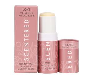Scentered Aromatherapy Balm Stick - Love - Rose Essential Oils Rub On for Emotional Regulation & Balance - 100% Natural: Rose, Cedarwood, Ylang Ylang - Valentines Gifts for Her