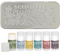 Scentered Aromatherapy Gift Set Discovery Tin - 6X Mini Balms: Sleep Well, De-Stress, Focus, Escape, Happy, Love - Lavender, Rosemary, Ylang Ylang Essential Oils - Aromatherapy Gifts for Women