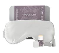 Scentered Goodnight Sleep Well Gift Set - Luxury Silk Eye Mask, Aromatherapy Pocket Balm (1.5g) & Reusable Ear Plugs in Travel-Friendly Gift Tin