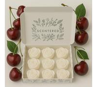 Scentered Serenity Wax Melts| Strong Scented| 9 Pack| Luxury Gift Set Wax Melts| Over 60 Hrs Burn Time Per Box| Pet Friendly| Eco Friendly| Hand Poured (Black Cherry)