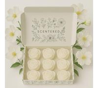 Scentered Serenity Wax Melts| Strong Scented| 9 Pack| Luxury Gift Set Wax Melts| Over 60 Hrs Burn Time Per Box| Pet Friendly| Eco Friendly| Hand Poured (Baby Powder)