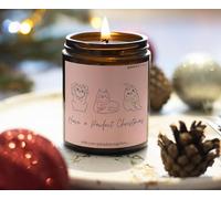 Scentily Custom Christmas Soy Candles with Pet Christmas Label - Personalise Scent, Jar, Size & Label Message, Hand-Poured Natural Scented Candles, Long-Lasting Burn, Gift & Décor