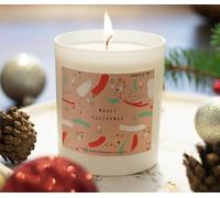 Scentily Custom Christmas Soy Candles with Typewriter Christmas Tree Label - Personalise Scent, Jar, Size & Label Message, Hand-Poured Natural Scented Candles, Long-Lasting Burn, Gift & Décor
