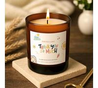 Scentily Custom Cute Thank You Teacher Soy Candles - Personalise Message, Scent, Jar, Size & Label Message, Hand-Poured Natural Candles, Long-Lasting Burn, End of Year Gift