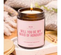 Scentily Custom Wedding Soy Candles with Maid of Honour Label - Personalise Scent, Jar, Size & Label Message, Hand-Poured Natural Scented Candles, Long-Lasting Burn, Gift & Décor