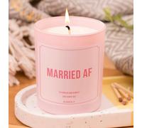 Scentily Custom Wedding Soy Candles with Married AF Label - Personalise Scent, Jar, Size & Label Message, Hand-Poured Natural Scented Candles, Long-Lasting Burn, Gift & Décor