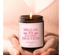 Scentily Custom Wedding Soy Candles with Night Before Label - Personalise Scent, Jar, Size & Label Message, Hand-Poured Natural Scented Candles, Long-Lasting Burn, Gift & Décor