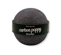 Scentish Carbon Poppy Bath Bomb Round In Black Black