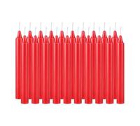 Scentoria 20 Taper Candles, Premium Tapered Candles, Red, Table Candles, Red, Diameter 1.5 cm, 17 cm, Candles Long with 4 Hours Burning Time, Odourless Taper Candle for Table Decoration, Banquet,