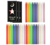 Scentoria Magic Candles, 36 Pieces Coloured Candles, 16 cm High, Unscented Mini Tapered Candles for Witchcraft, Wiccan Altar, Magic Tools, Rituals, Prayers, Meditation and Party Decoration