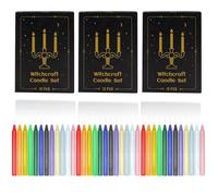 Scentoria Taper Candles Colourful, Pack of 36 Small Candles, Taper Candles, Height 10 cm, Diameter 1.2 cm, Colourful Candles, Drip Candles for Bottles Rituals Candle, Table Decoration, Banquet,