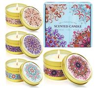SCENTORINI Candle Gifts for Women, Scented Candles, Soy Wax, Mother's Day, Fragrance for Women and Men, Candles Gifts for Her, 4 X 75 g