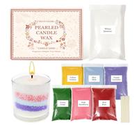 SCENTORINI Candle Sand and Wicks, 7 Fragrance 1100g with 15 Wicks, Candle Wax for Making Candles, Pearled Candles Wax, Candles Making Kit