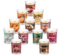 SCENTORINI Christmas Scented Candles Gift Set, Christmas Scented Candles - 12 Scented Glass Jar Candles (600g Total) - with Festive Aromas - Ideal for Gifting & Home Décor
