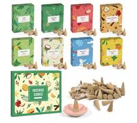 SCENTORINI Incense Cones Multipack with Incense Holder, Scented Incense Cone for Home, Yoga, Meditation, 120 Cones with 8 Gift Boxes