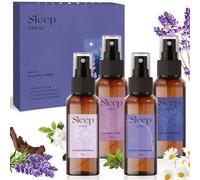 SCENTORINI Lavender Pillow Spray Sleep 4 Pack - Natural Relaxing Aromatherapy Mist Set with Lavender & Gardenia, Sage, Chamomile, Sandalwood - Bedtime Pillow Mist for Bedroom, Travel, Gift for Her