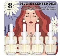 SCENTORINI Plug-in Air Freshener Refill 8 Pack - Calming Sleep & Relax Multi Pack - Lavender Gardenia Sage Chamomile Sandalwood - Compatible with Air Wick and Glade Devices - Home Fragrance Oil