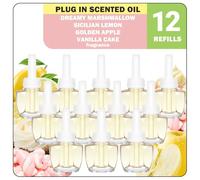 SCENTORINI Plug-In Air Freshener Refill Set - 12 Bottles (4 Scents × 3) 19 ml Each, Compatible with Air Wick & Glade Plug-In Diffusers, Sweet Gourmet Home Fragrance Collection