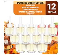 SCENTORINI Plug-In Air Freshener Refill Value Pack - 12 Bottles (4 Scents × 3) 19 ml Each, Compatible with Air Wick & Glade Plug-In Diffusers, Autumn Warm Home Fragrance Collection